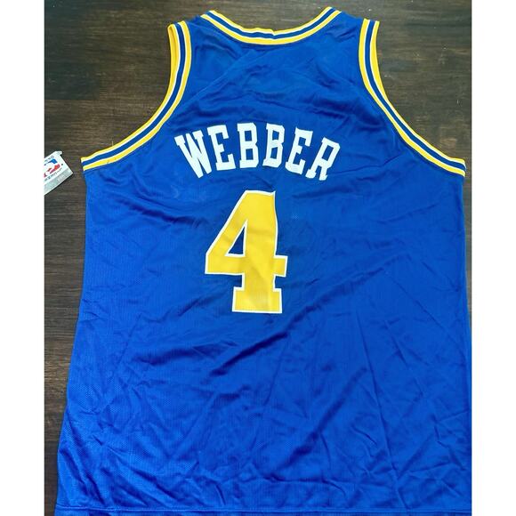 Vintage Champion Chris Webber #4 Golden State Warriors NBA Jersey size 48 NWT - Picture 5 of 5